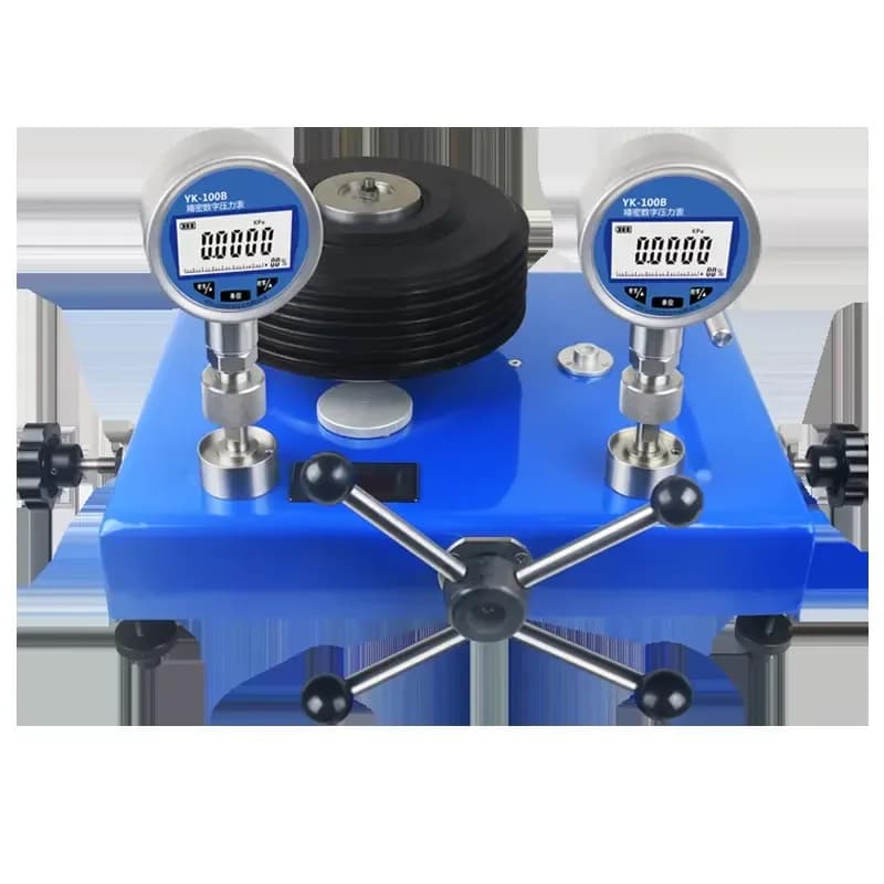 High Precision YS-600 Portable Dead Weight Tester Pressure Calibrator Equipment with Primary Standard and Digital Gauge