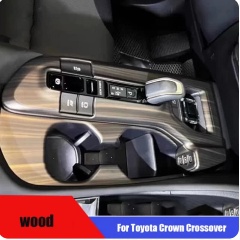 LHD For Toyota Crown Crossover Sport Cross 2023 2024 ABS Car Central Console Gear Shift Panel Frame Water Cup Sticker Cover Trim