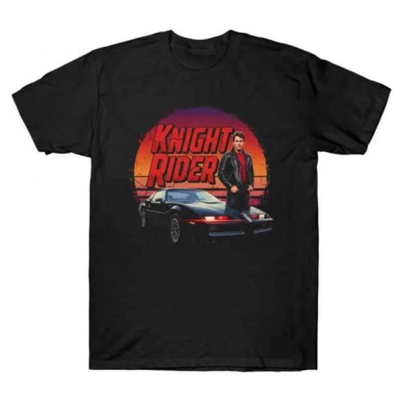 0421 Knight Rider 1982 Retro Car Gift t shirt 100% cotton printed tee Short Sleeve Graphic Clothes All size tops S-6XL