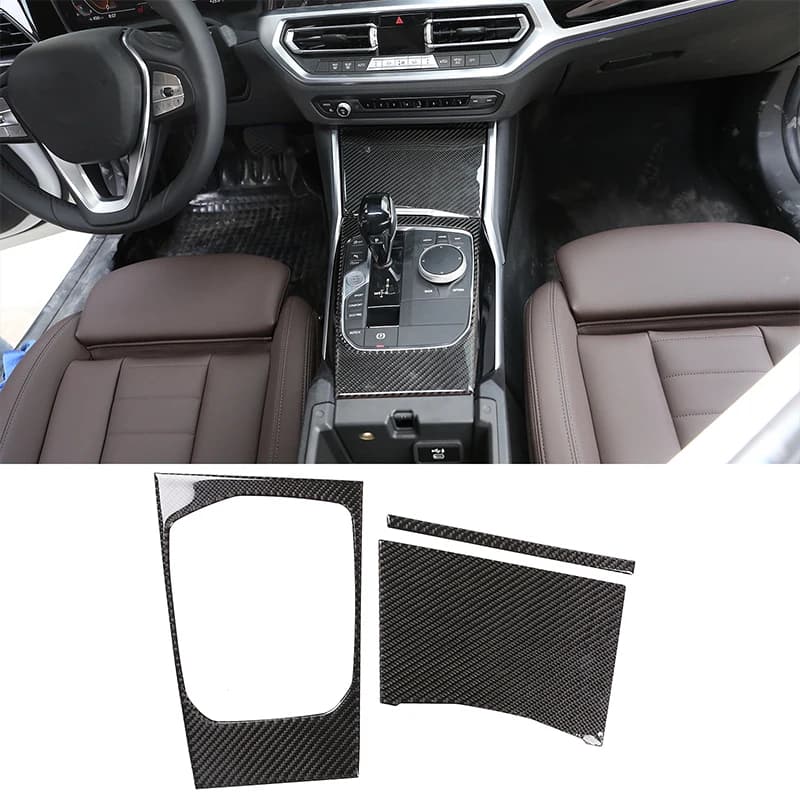 Center Console Gear Shift Frame Trim Sticker Shift Lever Bezel Decoration Interior Car Accessory For BMW 3 Series G20 2020-2026