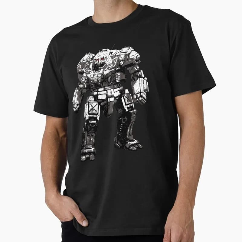 Heavy Atlas Battletech Mechwarrior MWO Mech Combat Gift t shirt for RPG Gamer Short sleeve Graphic Clothes All Size Tops