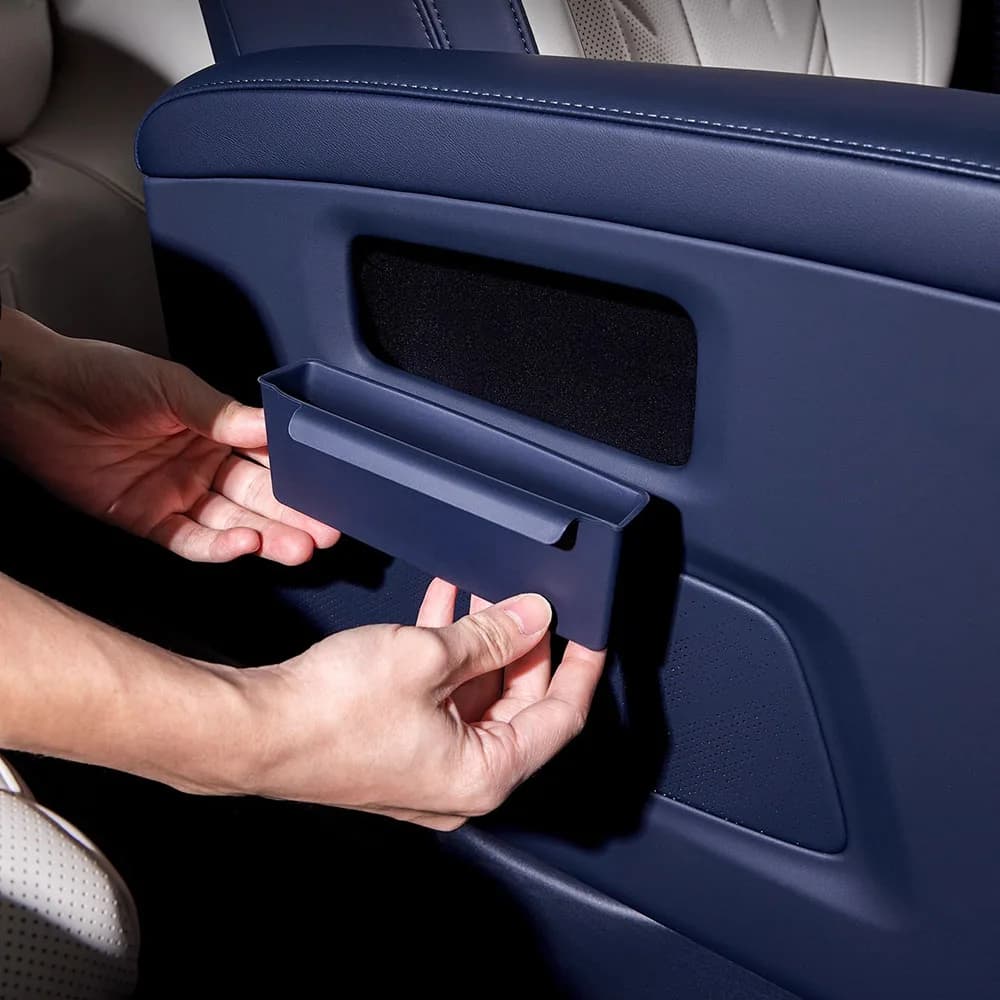 Second Row Aisle Storage Box For ZEEKR 9X 2025 2026 Car Modification Accessories Silicone Storage Box On The Inside Of The Seat