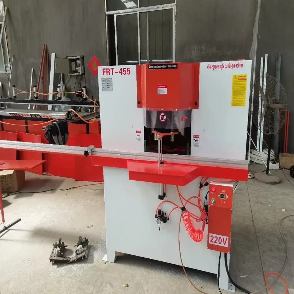 45 Degree Double Miter Saw Photo Frame Cutting Machine for Aluminium and Wood Precision Cutter Woodworking Tool