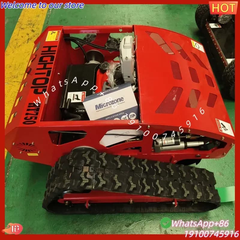 CE New Design HT550 HT800 Electric Crawler Mini Remote Control Lawn Mower HT750 Grass Cutter