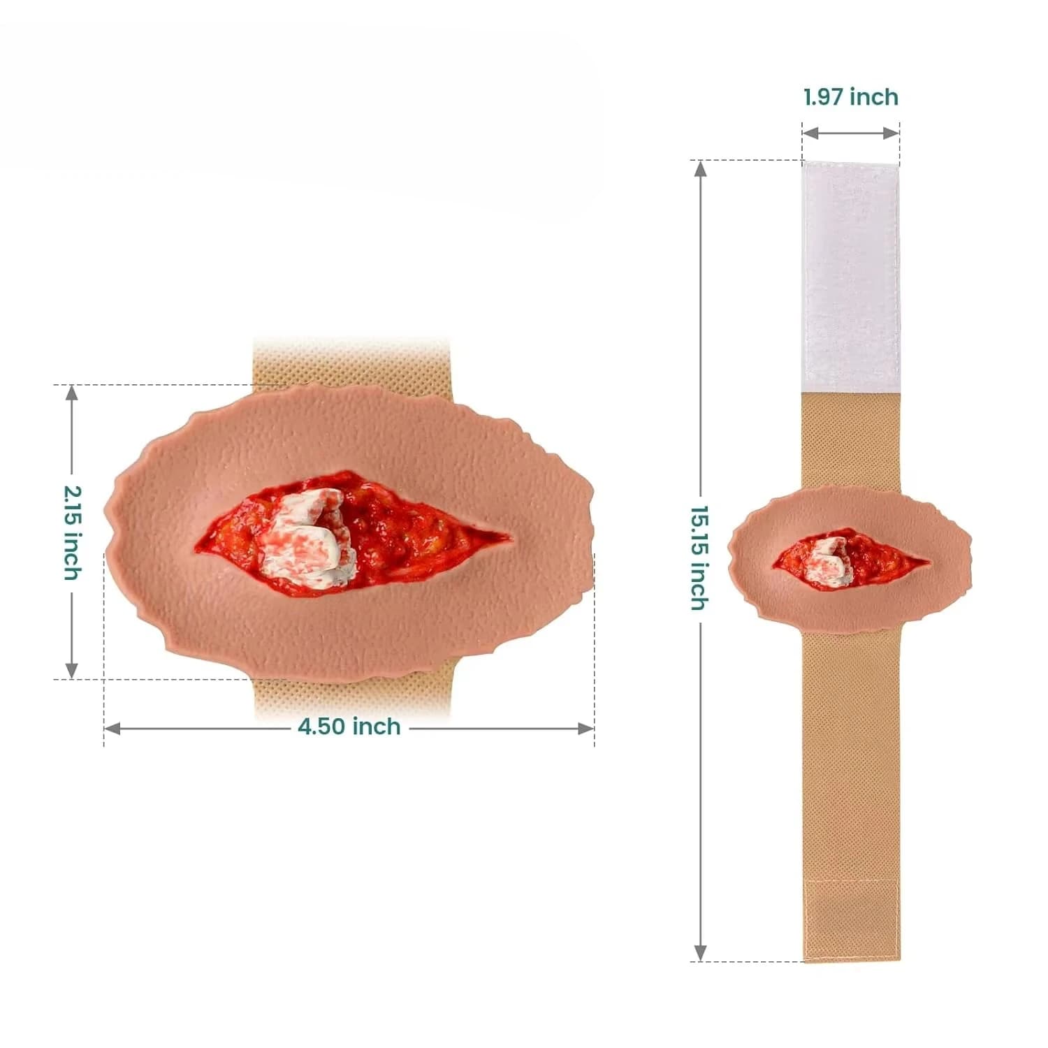 Open fracture wound packaging trainer wound dressing training model