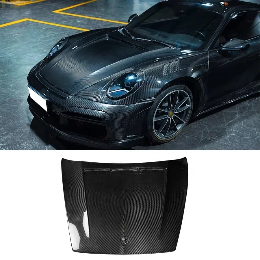 TC Style Carbon Fiber Hood forPorsche 911 992 Carrera S 2019-2023 Front Hood Bonnet Engine Cover Car  Accessories Bodykit