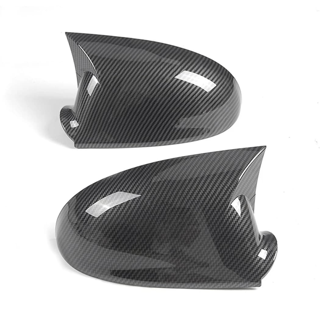 2Pair Black ABS Ox Horn Rearview Mirror Shell Side Wing Cover For VW Golf Mk5 Exterior Car Styling Tuning Aftermarket Style