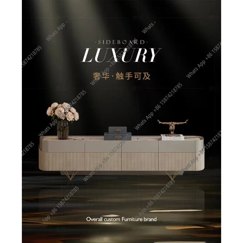 X36 Light Luxury TV Cabinet Marble Living Room Fashion Customization Post-modern Italian Designer Paint Coffee Table Combinatio