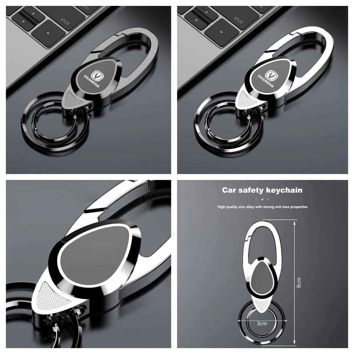 1Pcs Metal Car Key Ring Hook For Changan CS75 Plus CS35 Plus CS55 Plus UNI‑K UNI‑T Anti‑Lost Key Holder Auto Interior Decor Acce