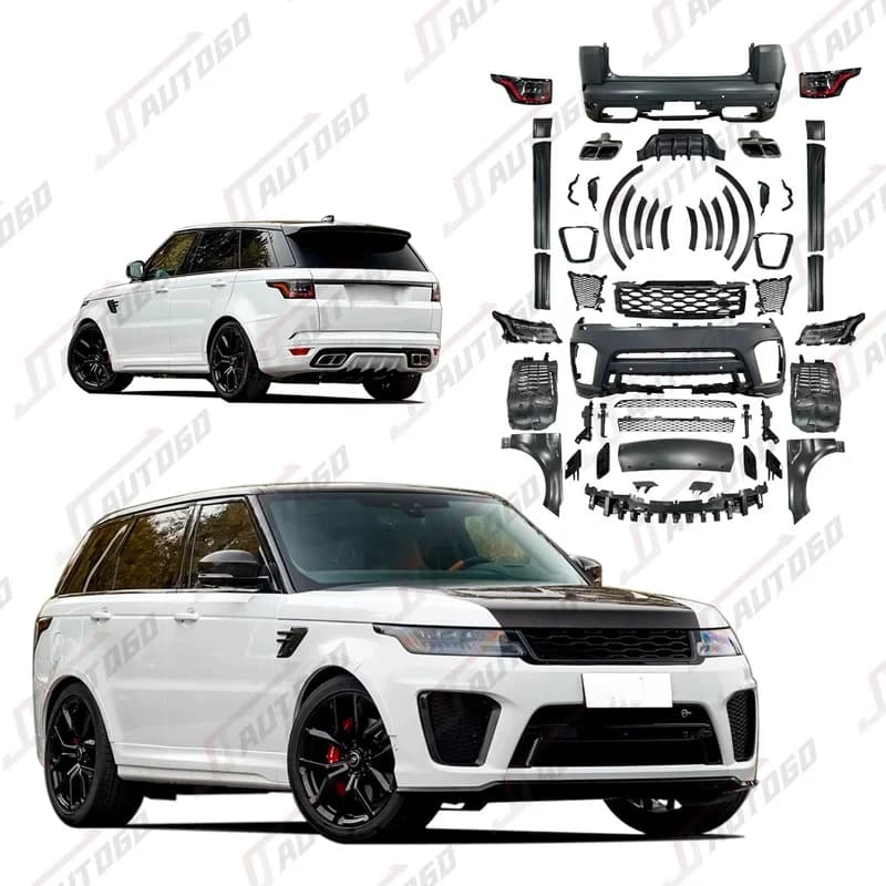 Auto Modification Conversion Body Kit for Range Rover Sport 2014-2017 Upgr to 2020 SVR Style Bumper Assemb with Fender Lamp