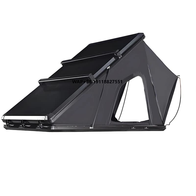 Aluminum Alloy Triangle Tent Waterproof Car Roof Storage Rack Side Flip Easy Setup 78kg Capacity for off Road Camping Trips