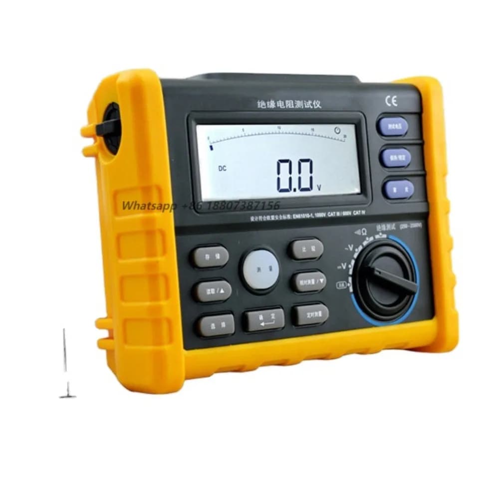 Multifunctional AC DC High Voltage Electric Digital Insulation Megohmmeter Voltage Tester PI DAR Function Model 593401