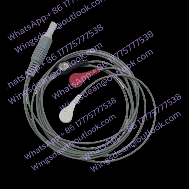 Small Round Head 6-pin 4000X Three-lead Cable, Standard Button Telemetry Dynamic ECG Lead Cable