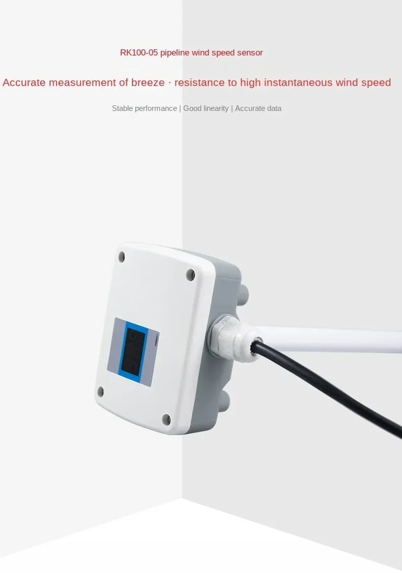 Hot SalesWind Speed Sensor Ventilation Pipe Heating Channel Wind Speed Measuring Instrument HVAC Ventilation System Anemometer