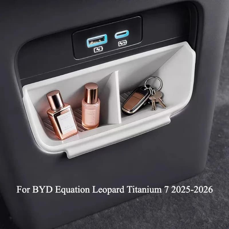 For BYD Ti 7 2025 2026 Silicone Storage Compartment Under Armrest Box And Rear Exhaust Hole Interior Accessories