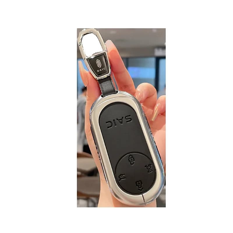 Premium Zinc Alloy Key Cover Case for SAIC H5 EREV Max/EV Pro Long Range (2025) - Protective Key Fob Shell Key Bag Chain