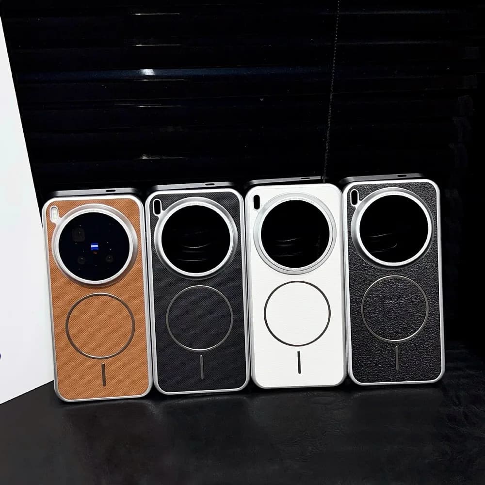 Simple Solid Color Leather Phone Case for Xiaomi 14 15 Ultra/15 Pro with Supports Magnetic Charging