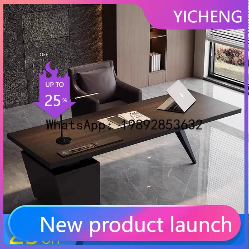 Z2-28  Italian Minimalist Solid Wood Desk Modern High-end Home Study Living Room Office Desk