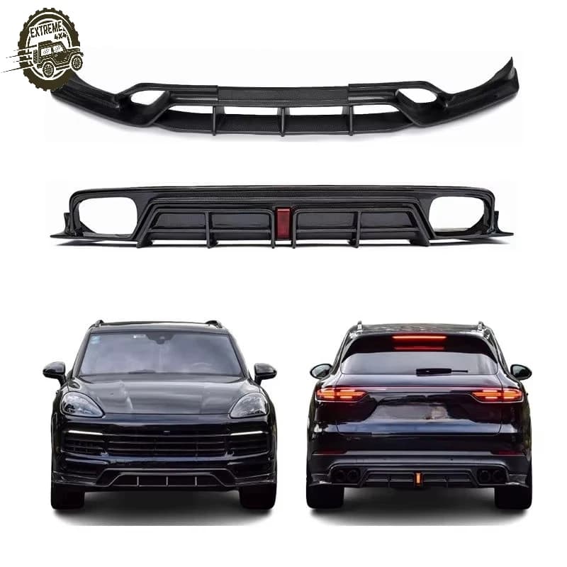 For Porsche Cayenne Coupe 2018-2023 GTS Style Body Kit Carbon Fiber Front Lip Front Rear Bumper Modification Upgrade Parts