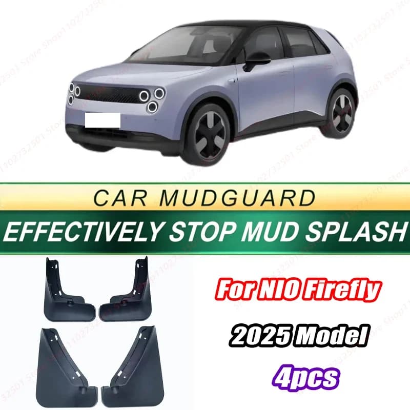 For NIO Firefly 2025 Model 4PCS Front Rear Mud Flaps Splash Guards Fender Mudguards Auto Accessories