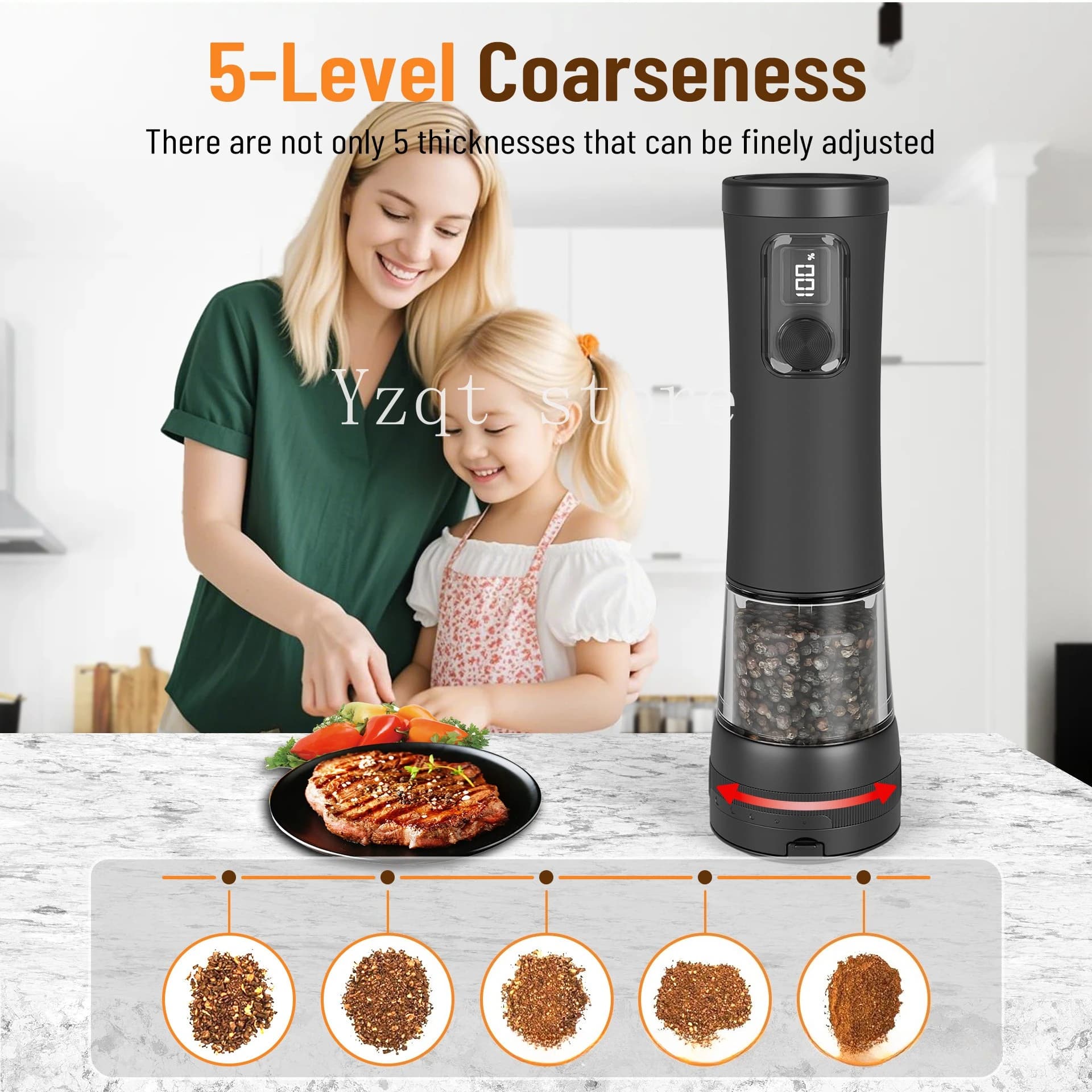 Grinder Kitchen Utensils Electric  Rechargeable Pepper