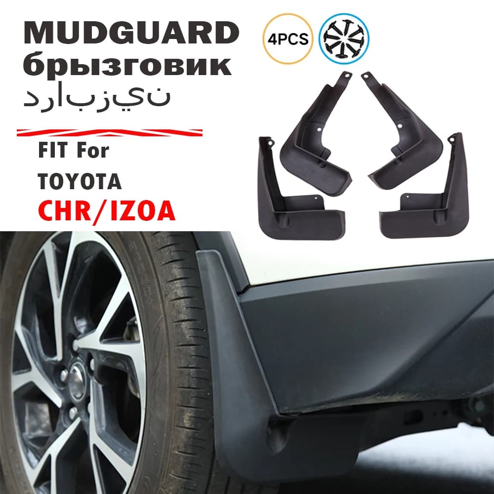 For Toyota C HR Accessories IZOA CHR CH-R AX10 AX50 Mudguard Car Mud Flaps Guards Splash Flap Fender Accessories 4pcs 2016-2023