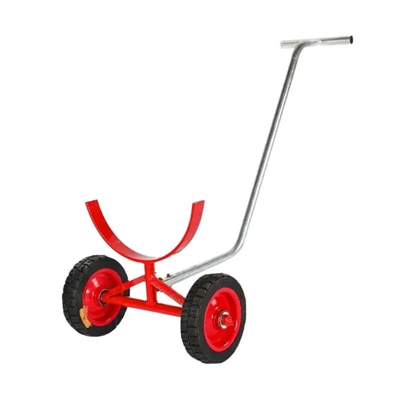Fire pipe truck trolley construction site round steel transportation multi-functional artifact trailer