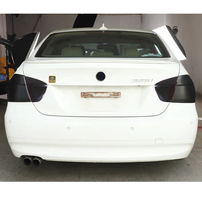 4Pcs For BMW 3 Series E90 2005-2008 Car Smoked Rear Tail Light Decor Cover Taillight Lamp Trim Garnish Lamp Hoods Accessories