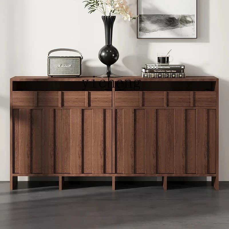 B6-G Solid Wood Dining Side Cabinet Integrated Storage Cabinet Against The Wall Restaurant Storage Tea Cabinet