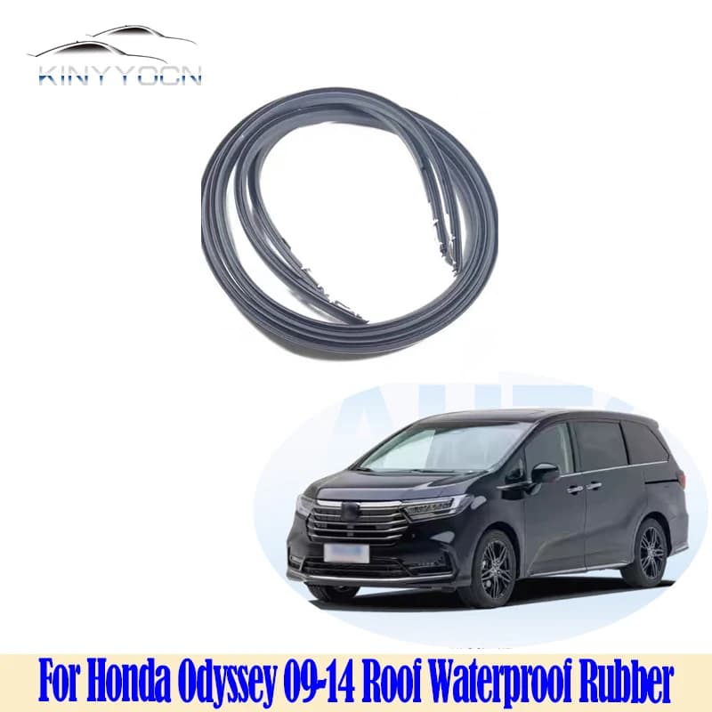For Honda Odyssey 09-14 Roof Channel Seal OEM Style Waterproof Rubber Weatherstrip Exact Fit Rain Gutter Molding Replacement