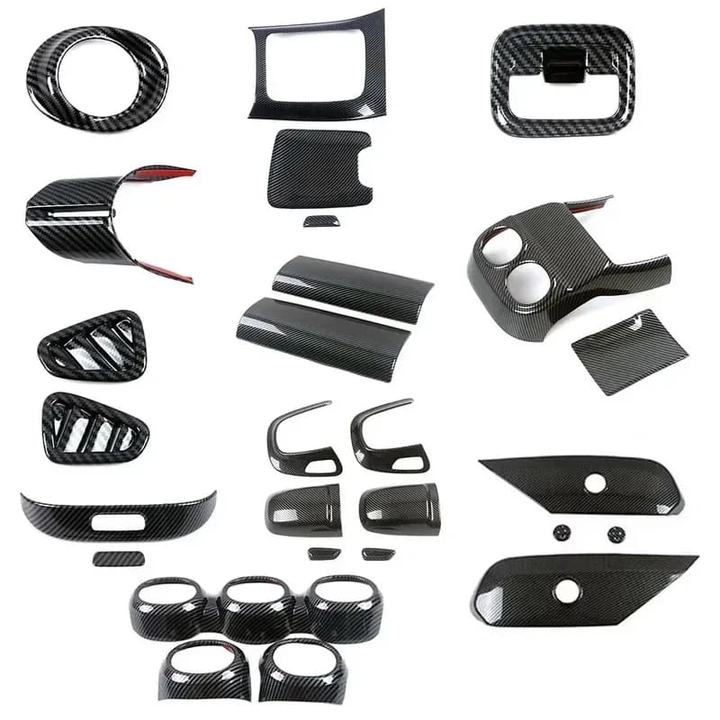 For Mercedes Benz C Class W206 C200 C220 C260 C300 2022 2024 Car Center Console Part Refit Decorate Trim Carbon Fiber Sticker