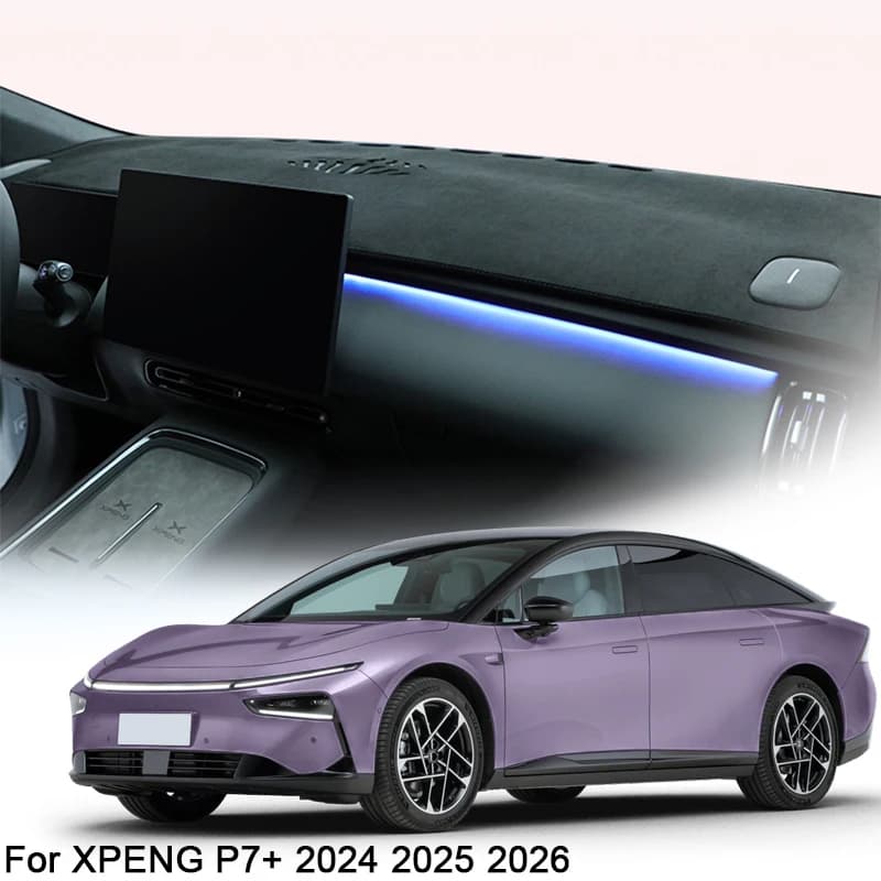 Fit For XPENG P7+ 2024 2025 2026 Car Dashboard Protective Mat Shade Cushion Pad Rose Carpet Mat Cover Automobiles Accessories