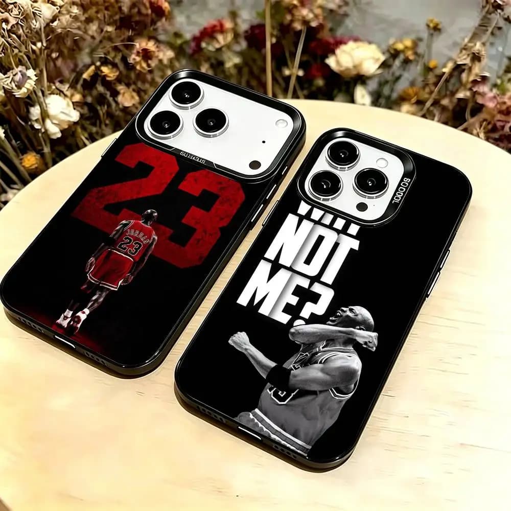 The GOAT M-Michael J-Jordan Phone Case For iPhone 18,17,16,15,14,13,12,11 Plus,Pro Max,XS,Colorful Silver Phone case Funda Cover