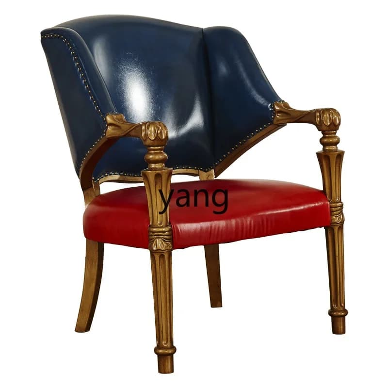 LMMsingle sofa chair solid wood with armrest backrest living room chair