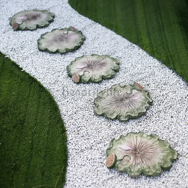 Courtyard Guide Tingbu Stone Non-slip Floor Mat Lawn Paving Lotus Leaf Foot Stone Balcony Aisle