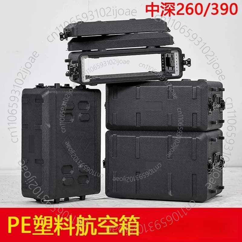 Tool Cabinet Flight Case Stage Audio Amplifier Organizer Portable Toolbox Shockproof PE Plastic Microphone Receiver Box