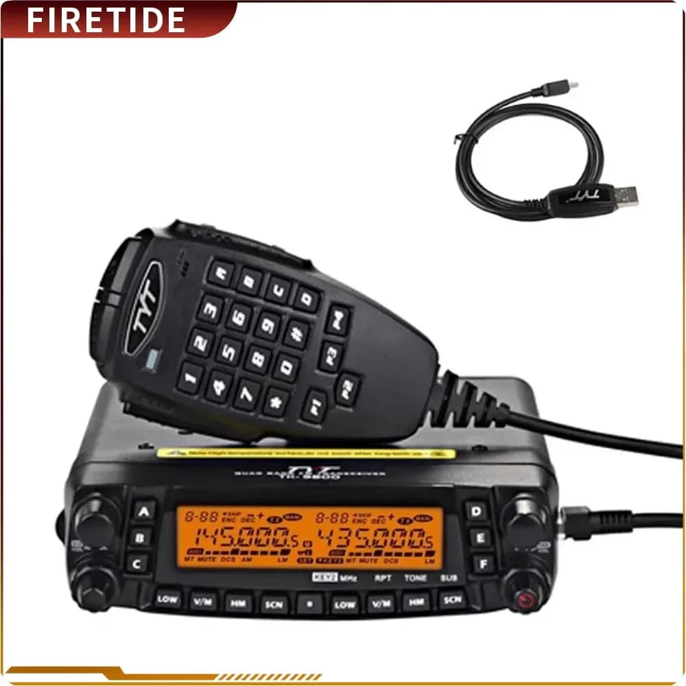 TYT TH-9800/TH-9800-USB Quad Band 50W Cross-Band Mobile Transceiver Vehicle Radio Amateur Base Station Black