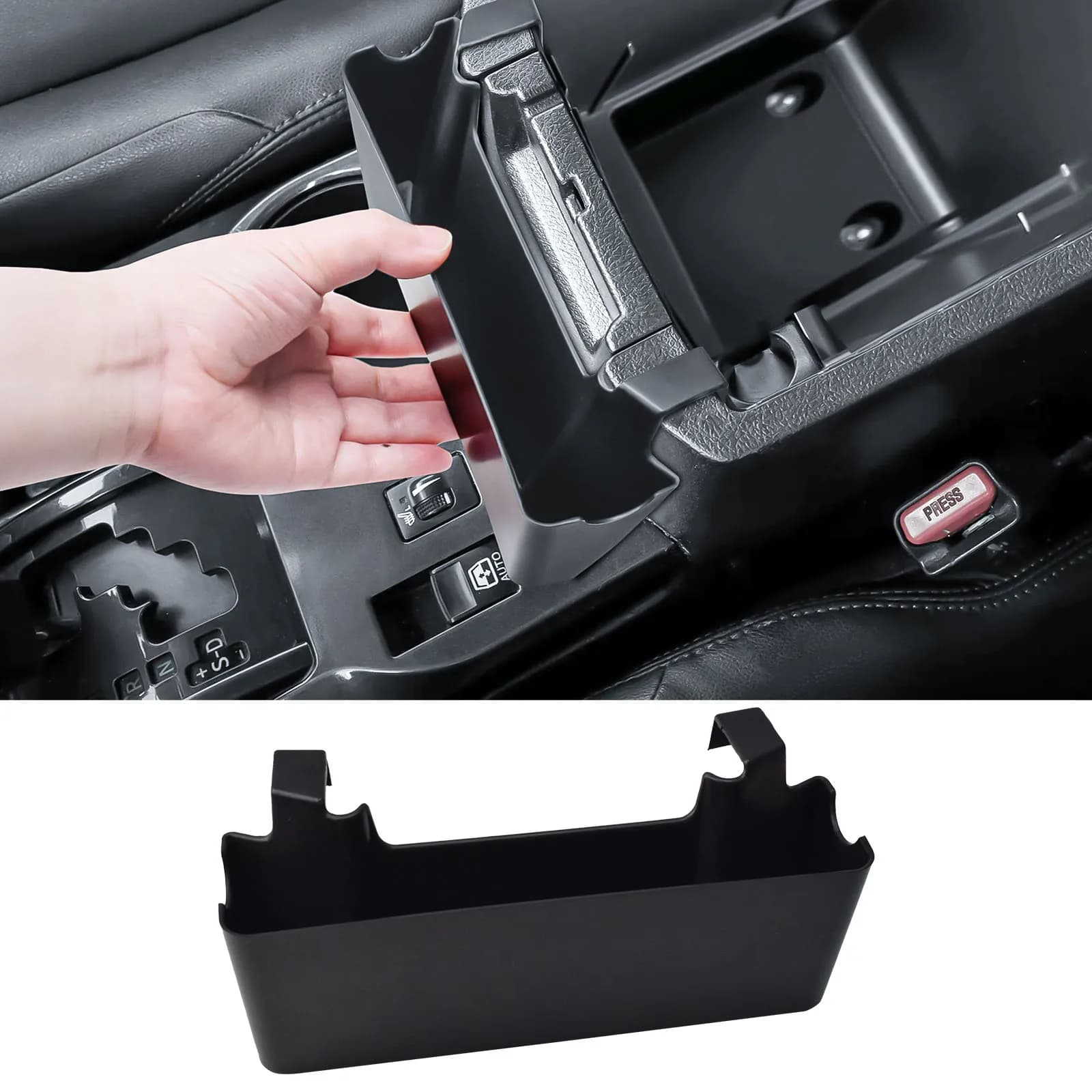 Armrest Hanging Storage Box Tray for 2010-2024 Toyota 4Runner Center Console Organizer Hanging Storage Car Interior Phone Holder