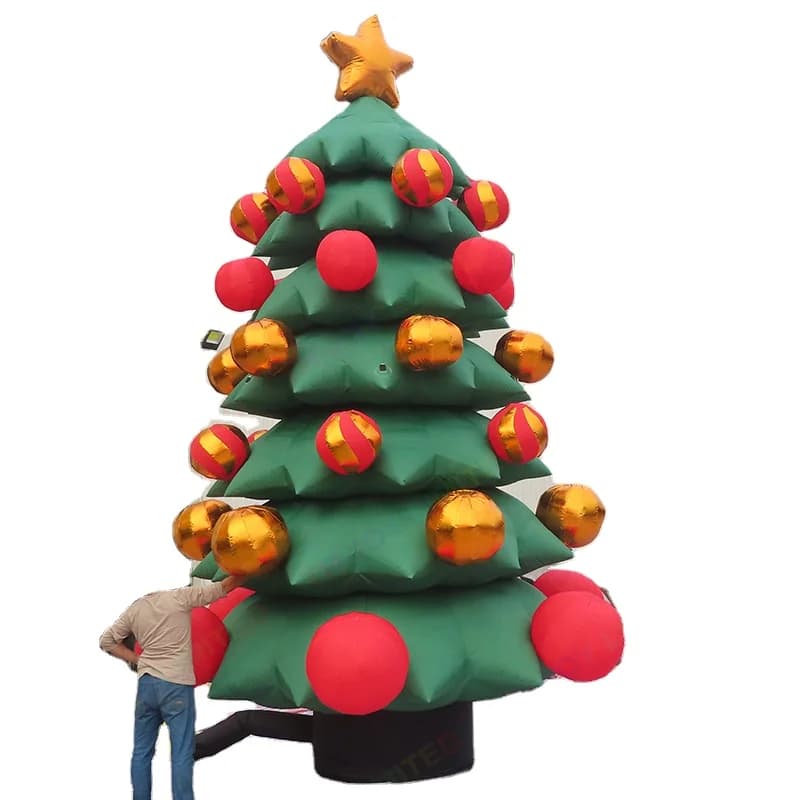 8m Tall LED Lighted Outdoor Large Christmas Decorations Commercial Christmas Decor Inflatable Decorated Christmas Tree