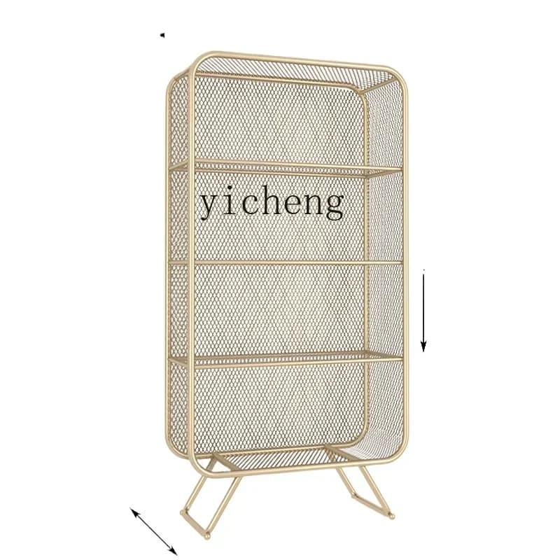 TQH simple wrought iron mesh shelf student overall storage rack environmentally friendly children's room bookshelf