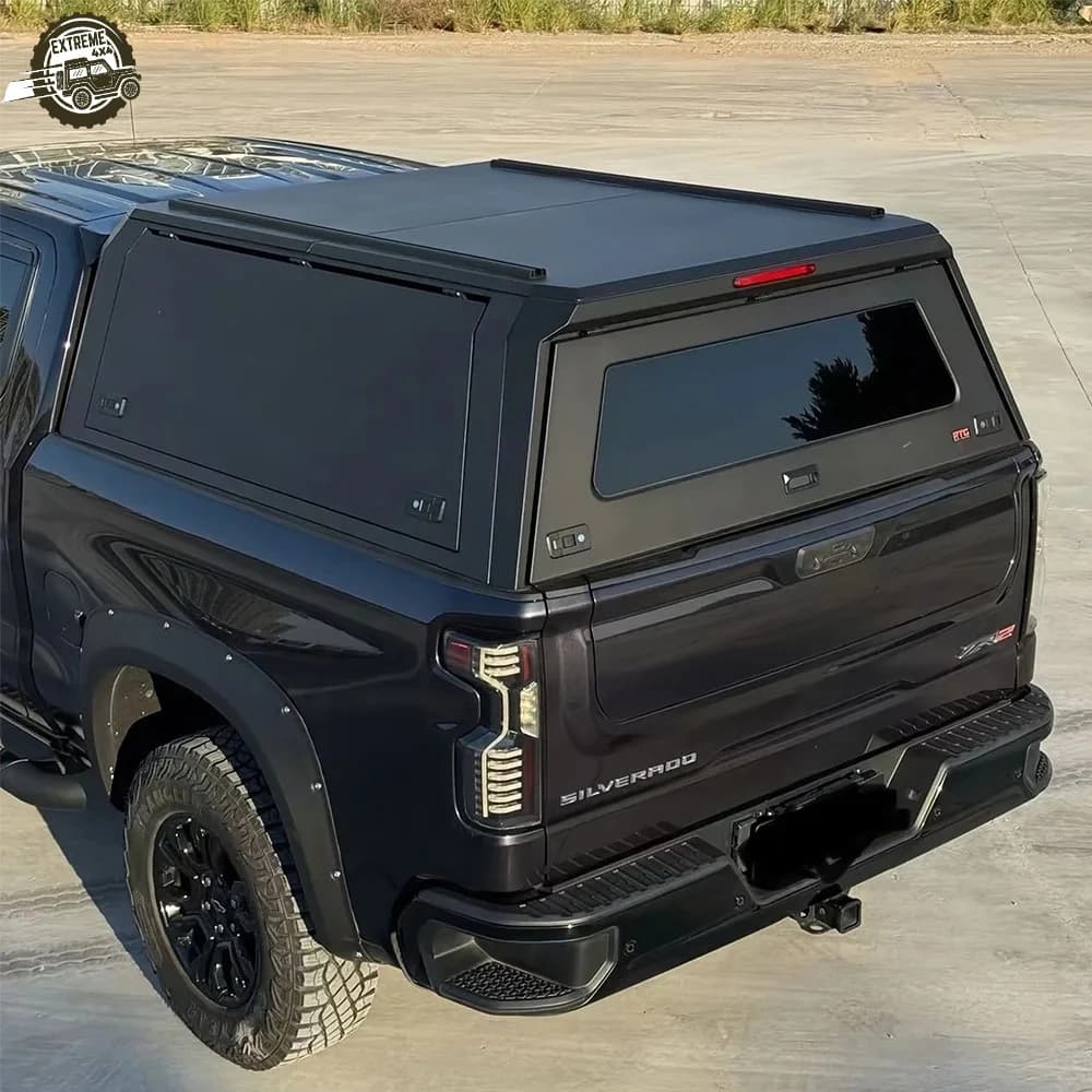 Aluminum Cap 5.5 6.5 8ft Pickup Truck Bed Cover UTE Canopy Hardtop Camper Shell Topper for chevy chevrolet silverado 1500 2018