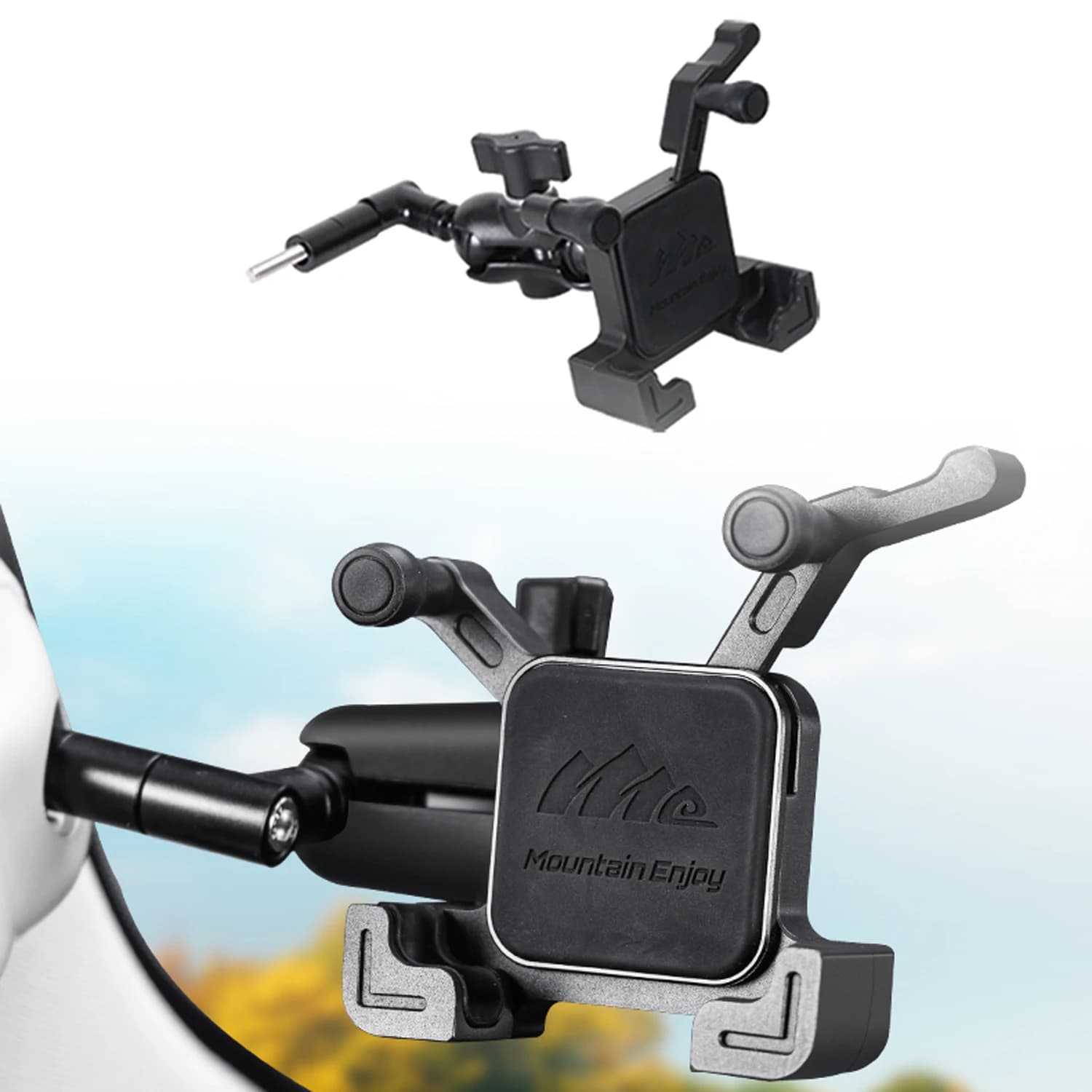 Universal A-Pillar Phone Mount for GWM Tank 300 2021-2025 Heavy Duty Aluminum Clamp Holder for Off-Road Overlanding Daily Drive