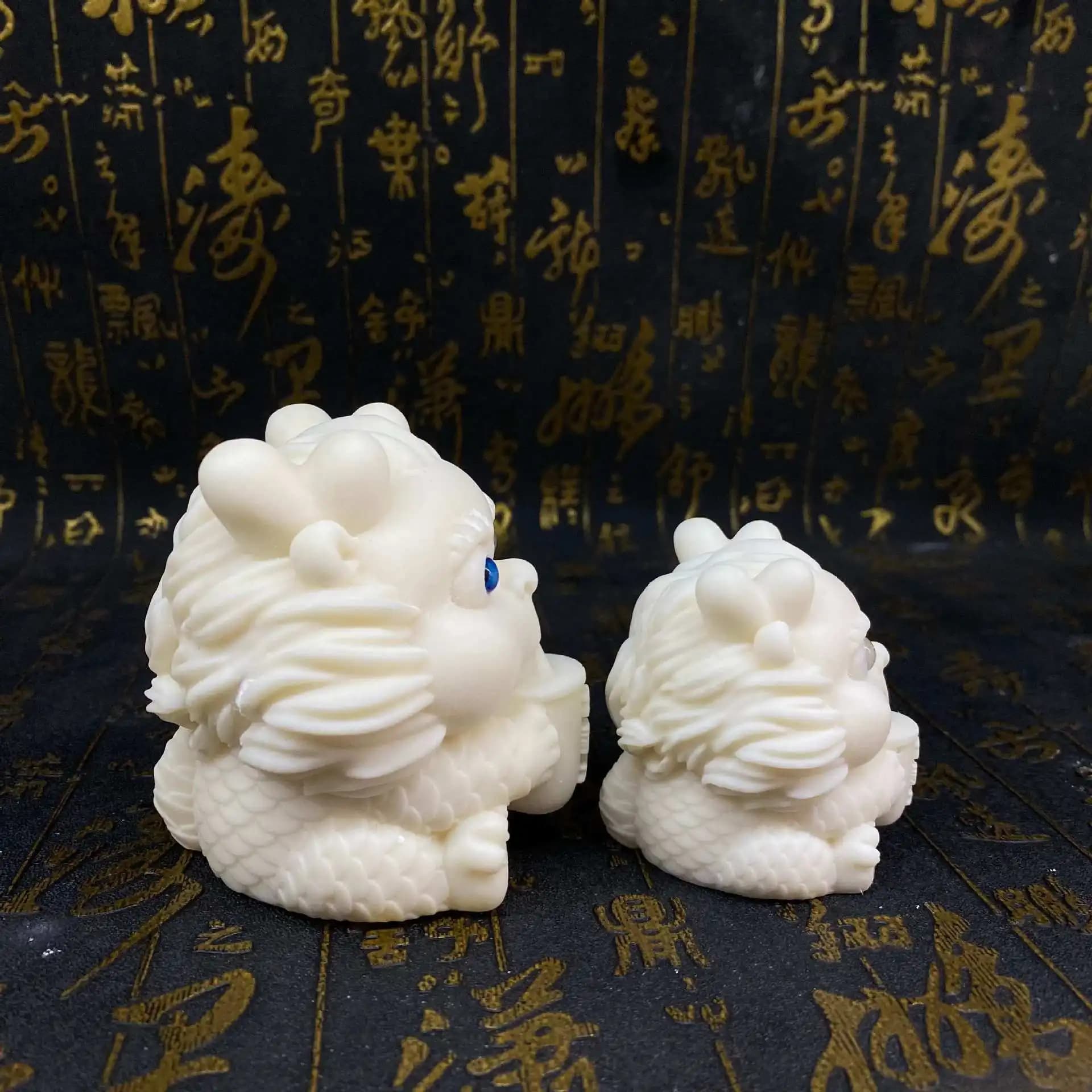 Ivory Nut Carved Salary‑Raise Lion Qilin Figurine Office Desktop Tea Pet Car Decor Craft Ornament Home Tabletop Gift