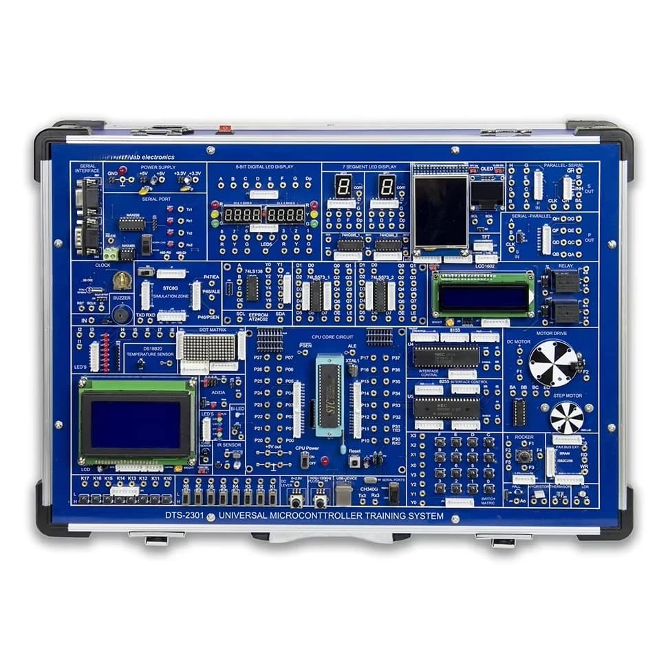 DTS-2301 - UNIVERSAL MICROCONTROLLER TRAINING SYSTEM 51, AVR, PIC EDUCATIONAL