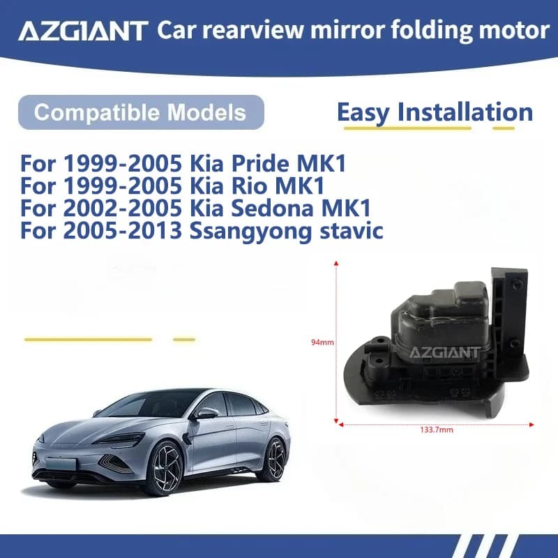 AZGIANT For Kia Pride MK1/Kia Rio MK1/Sedona MK1/Ssangyong stavic Car Wing Mirror Authentic Folding Motor Power Assembly tools