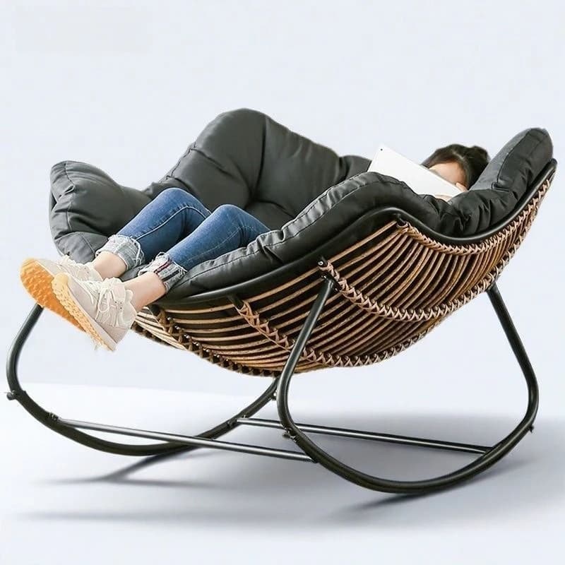 Rocking chair recliner balcony home leisure single lazy sofa living room light luxury rocking chair