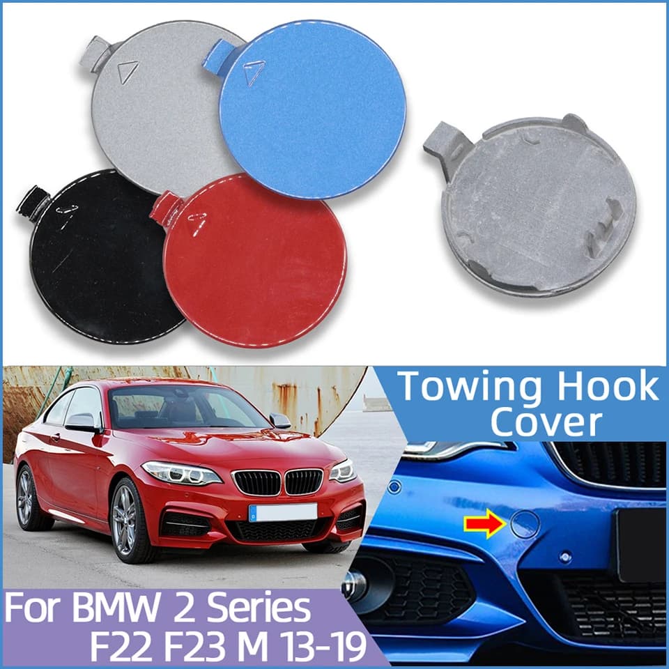Front Bumper Tow Hook Cover For BMW 2 F22 F23 Lci M-Sport 2013-2019 Car Bumper Trim Cap Trailer Shell Painted 51118058061
