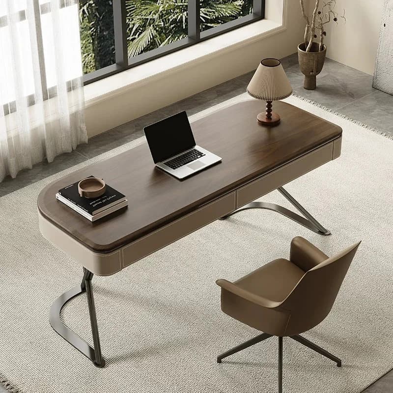 Modern Simple Design Home Office Desk Light Writing Desk Boss Computer Office Desk With Drawer
