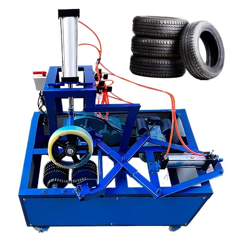 Double Side Tire Recycling Cutting Machine Scrap Tyres 3 Cut Rubber Cutting Machine Sidewall Bead Ring Cutter