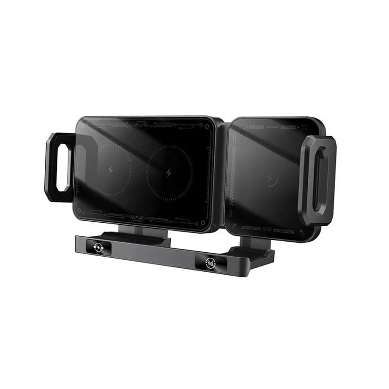 360 degree rotating 15w wireless mobile phone holder charger 12 volt C type car clip mobile phone car holder wireless charger
